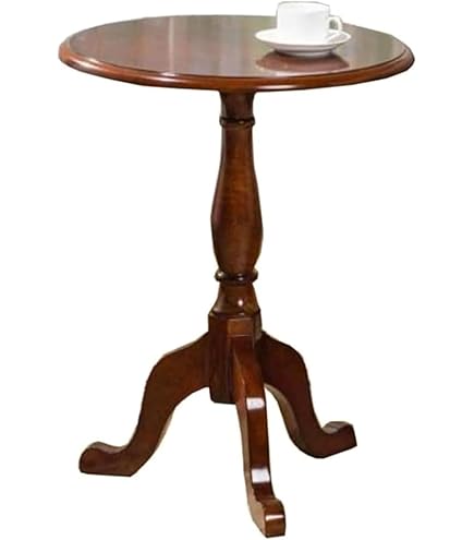 Amazon｜おしゃれ 北欧 丸型 木製 ダークブラウン)｜サイド